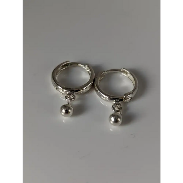 Silver Steed Ball Hoop Earrings Earrings