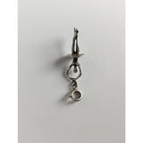 Silver charm featuring a silver steed ballet dancer acrobat on a balance beam with adjustable ring clasp