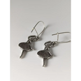 Silver Steed Ballet Dancer Dropped Earrings Earrings
