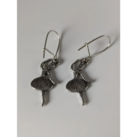 Silver Steed Ballet Dancer Dropped Earrings Earrings