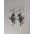 Silver Steed Ballet Dancer Forth Position Dropped Earrings Earrings