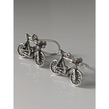 Silver Steed Bicycles Dropped Earrings Earrings