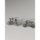Silver Steed Bicycles Dropped Earrings Earrings