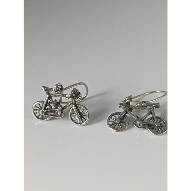 Silver Steed Bicycles Dropped Earrings Earrings