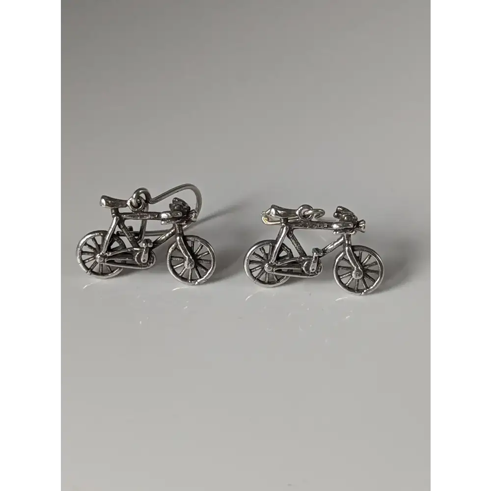 Silver Steed Bicycles Dropped Earrings Earrings