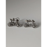Silver Steed Bicycles Dropped Earrings Earrings