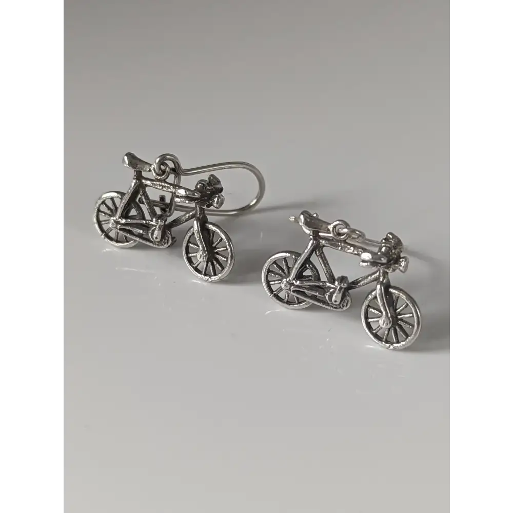Silver Steed Bicycles Dropped Earrings Earrings