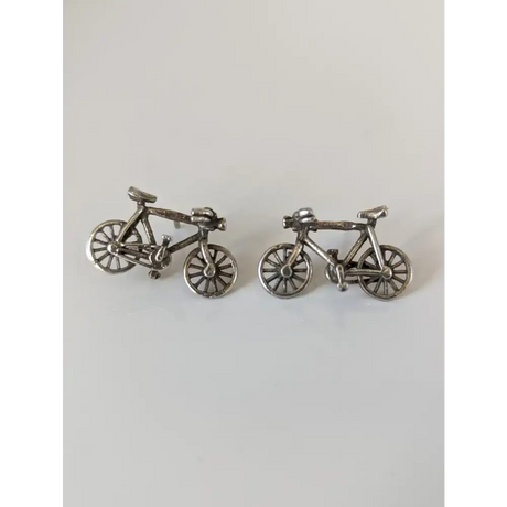 Silver Steed Bicycles Stud Earrings Earrings