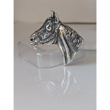 Silver Steed Big Horse Head Brooch / Stock Tie Pin Brooches