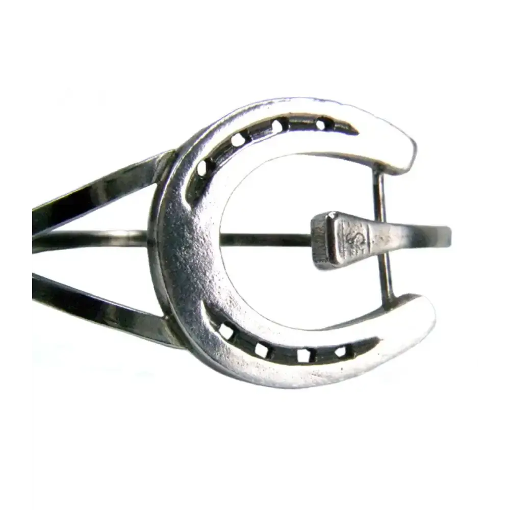 Silver Steed Big Horseshoe Bangle full silver size small Bangle