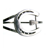 Silver Steed Big Horseshoe Bangle full silver size small Bangle