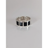 Silver Steed Black Mass Silver Band N Rings