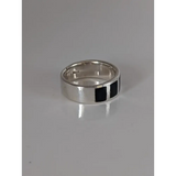 Silver Steed Black Mass Silver Band N Rings