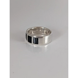 Silver Steed Black Mass Silver Band N Rings