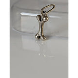 Silver steed bone silver pendant with polished silver bone shape and small attachment loop for easy wear
