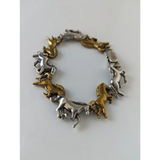 Silver Steed Silver & Brass Galloping Horses Bracelet Bracelets