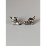 Silver Steed Broken Boot Stud Earrings Earrings