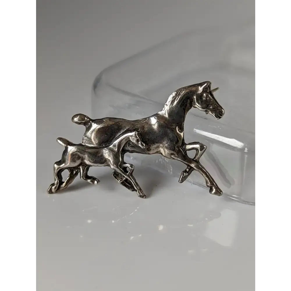 Silver Steed Brood Mare Brooch / Stock Tie Pin Brooches