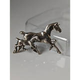 Silver Steed Brood Mare Brooch / Stock Tie Pin Brooches
