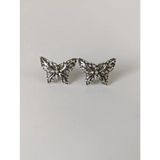 Silver Steed Butterfly Stud Earrings Earrings