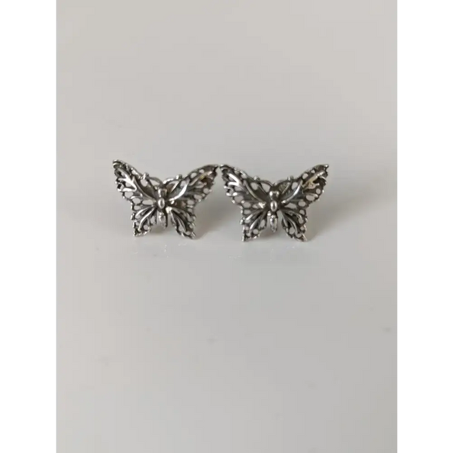 Silver Steed Butterfly Stud Earrings Earrings