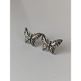 Silver Steed Butterfly Stud Earrings Earrings