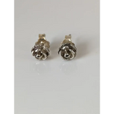 Silver Steed Carnation Stud Earrings Earrings