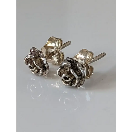 Silver Steed Carnation Stud Earrings Earrings