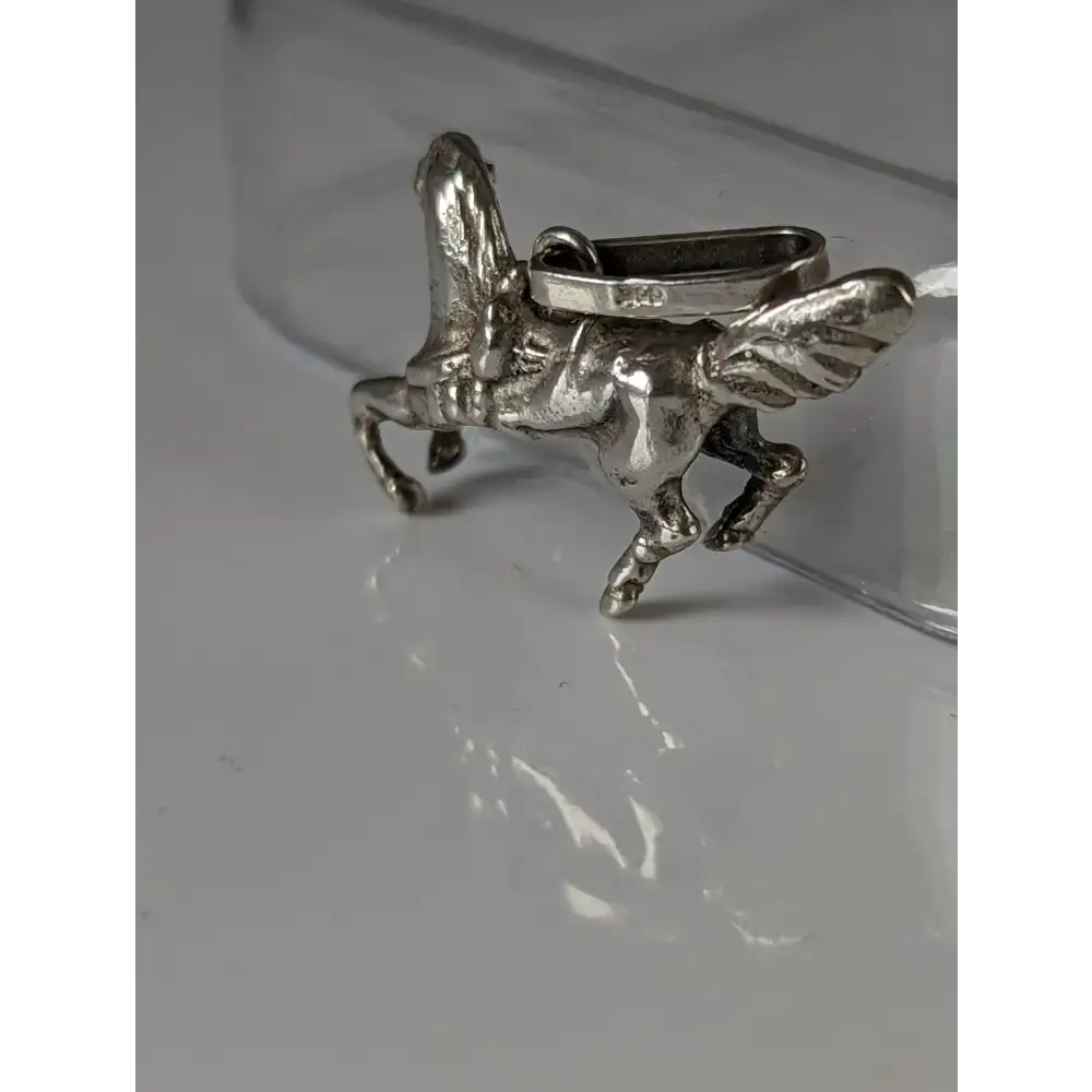 Silver Steed Carousel Horse Silver Pendant Pendant