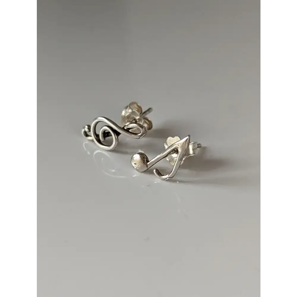 Silver Steed Celf & Note Stud Earrings Earrings