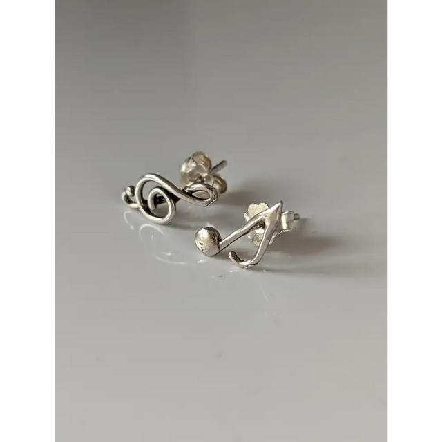 Silver Steed Celf & Note Stud Earrings Earrings