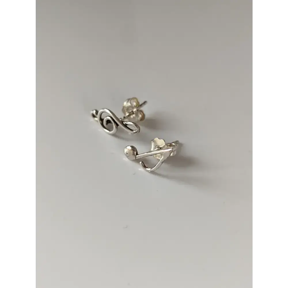 Silver Steed Celf & Note Stud Earrings Earrings