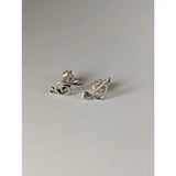 Silver steed celf note stud earrings featuring sleek minimalist silver musical note design perfect for everyday wear