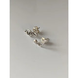 Silver steed celf silver note stud earrings with sleek minimalist design perfect for everyday wear