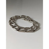 Silver steed chain chunky link silver bracelet with polished metallic finish perfect for equestrian jewelry fans