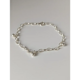 Silver Steed Chain with Ball Charms Silver Bracelet B 19CM Bracelets