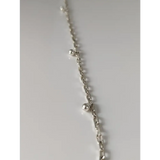 Silver Steed Chain with Ball Charms Silver Bracelet A 19CM Bracelets