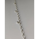 Silver steed chain silver bracelet featuring ball charms silver anklet with polished spherical beads design