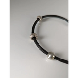 Silver Steed Silver Charms on Leather Cord Bracelet Bracelets