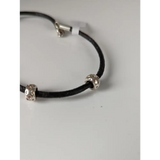 Silver Steed Silver Charms on Leather Cord Bracelet Bracelets