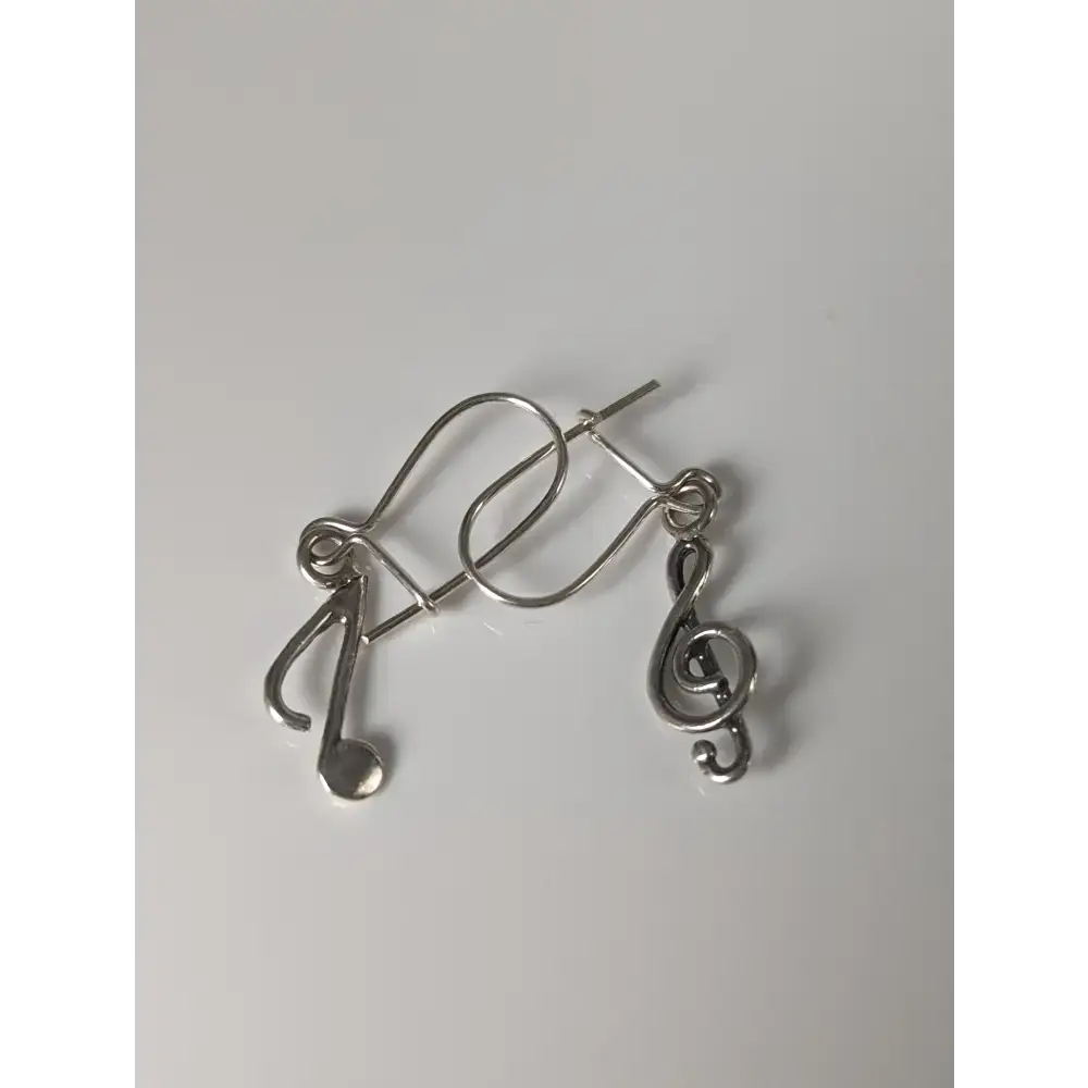 Silver Steed Clef & Note Dropped Earrings Earrings