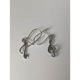 Silver Steed Clef & Note Dropped Earrings Earrings