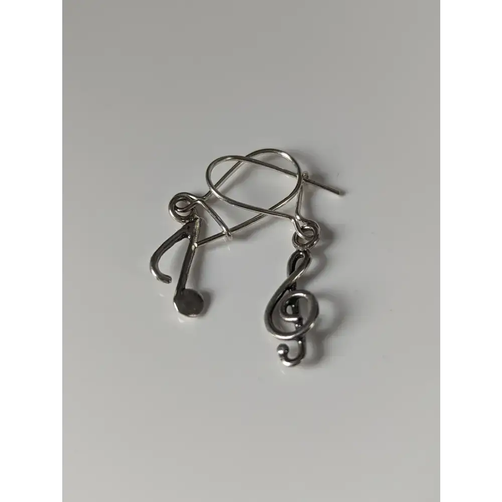 Silver Steed Clef & Note Dropped Earrings Earrings