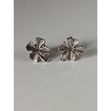 Silver Steed Clover Stud Earrings Earrings