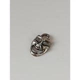 Silver steed comedy silver pendant featuring a sterling silver detailed theater mask charm with loop for wearing