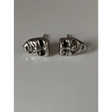 Silver Steed Comedy Tragedy Masks Stud Earrings Earrings