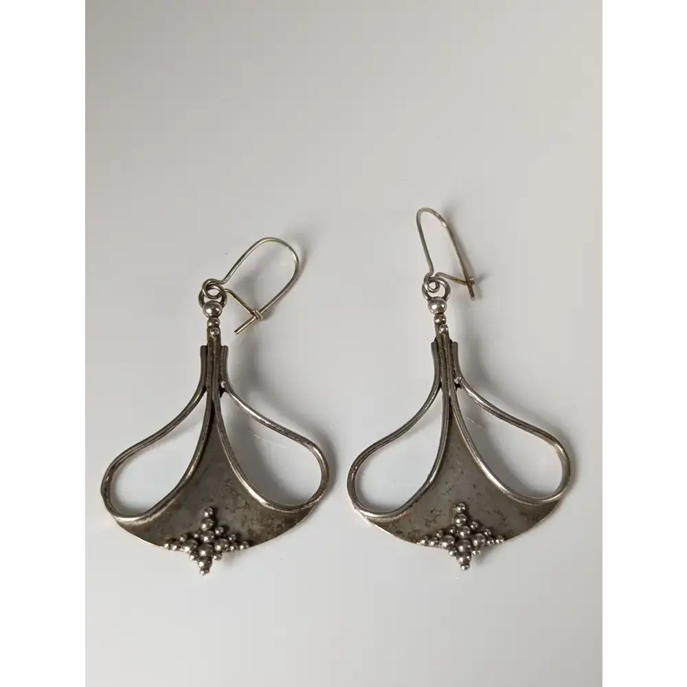 Silver Steed Crest Dropped Earrings Earrings