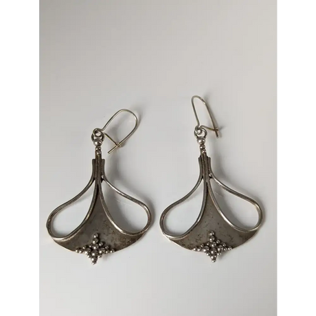 Silver Steed Crest Dropped Earrings Earrings