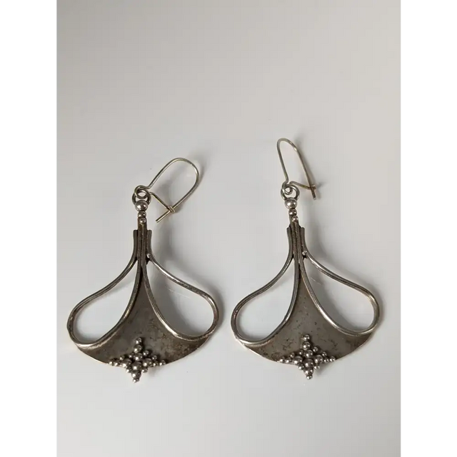 Silver Steed Crest Dropped Earrings Earrings