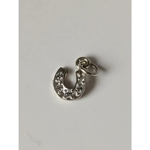 Silver Steed Crystal Horseshoe zirconnia Silver Pendant Pendant